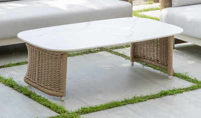 "Аликанте" лаунж-зона из искусственного ротанга, цвет соломенный