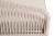 "Канны" правый модуль плетеный из роупа, основание дуб, роуп бежевый круглый, ткань бежевая 052