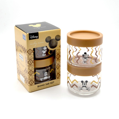Набор банок 325мл коричневая крышка 2шт BOHO Disney